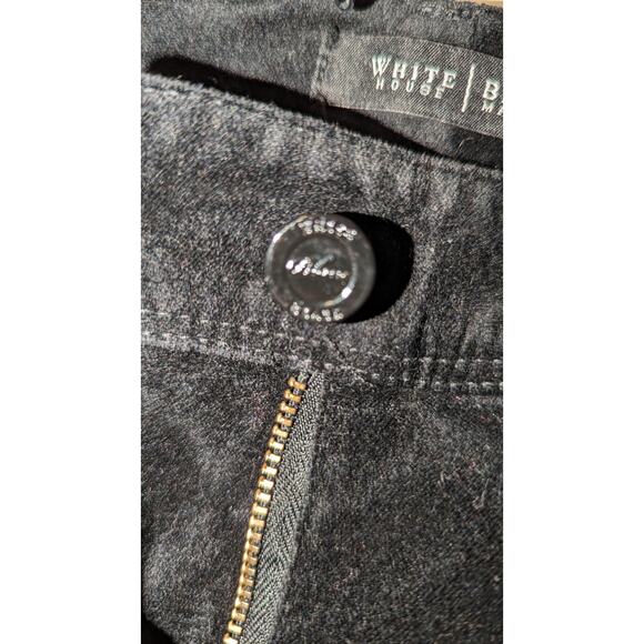 White House Black Market 6 R Black Velvet bootleg pants - Picture 6 of 12